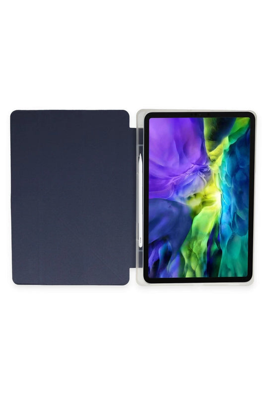 iPad 10.2 (8.nesil) Kalemlikli Mars Tablet Kılıfı - Lacivert 5