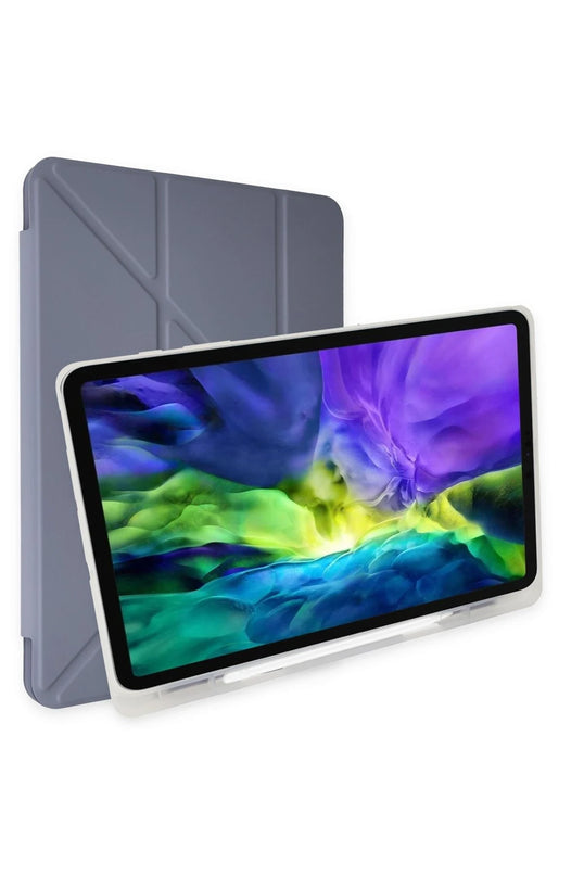 iPad 10.2 (8.nesil) Kalemlikli Mars Tablet Kılıfı - Lavender