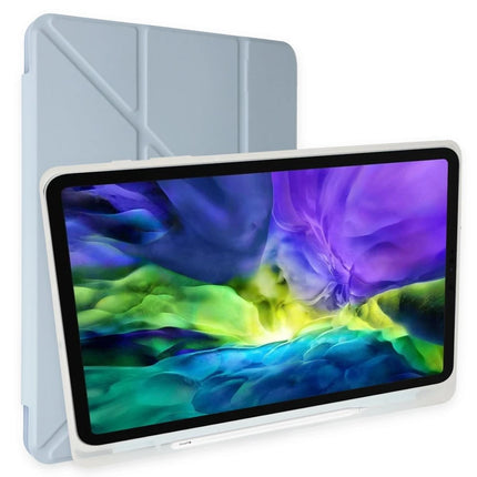 iPad 10.2 (8.nesil) Kalemlikli Mars Tablet Kılıfı - Mavi