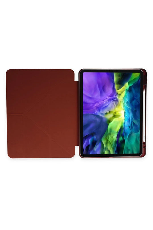 iPad 10.2 (8.nesil) Kalemlikli Mars Tablet Kılıfı - Mürdüm 5