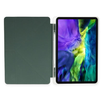 iPad 2025 10.9 10.Nesil (A16) Kalemlikli Mars Tablet Kılıfı - Koyu Yeşil 5