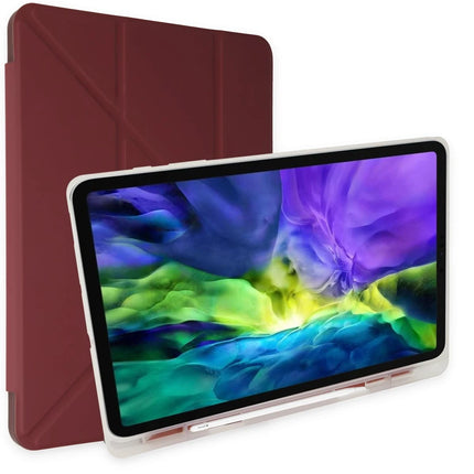 iPad 2025 10.9 10.Nesil (A16) Kalemlikli Mars Tablet Kılıfı - Mürdüm