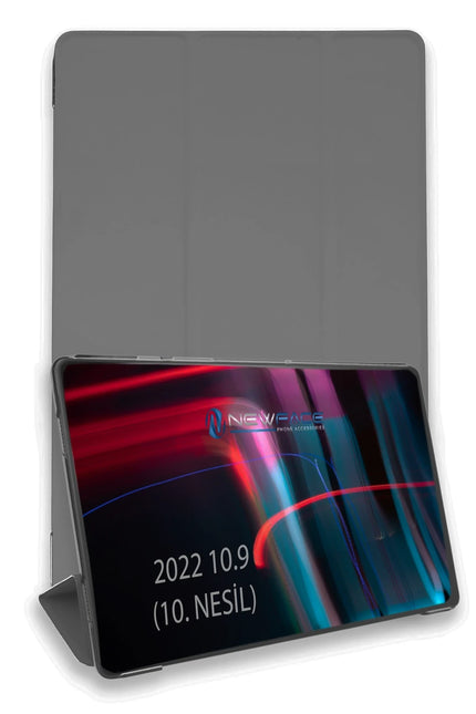 iPad 2025 10.9 10.nesil (A16) Tablet Smart Kılıf - Koyu Gri