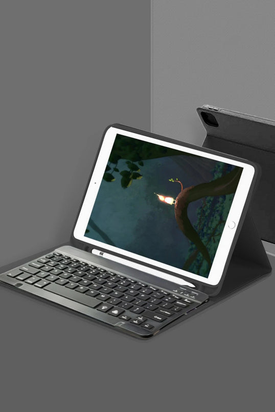 iPad 5 Air 9.7 Kılıf KC01 Smart Klavyeli Tablet Kılıfı