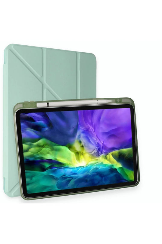 iPad Air 4 10.9 Kalemlikli Mars Tablet Kılıfı - Açık Yeşil