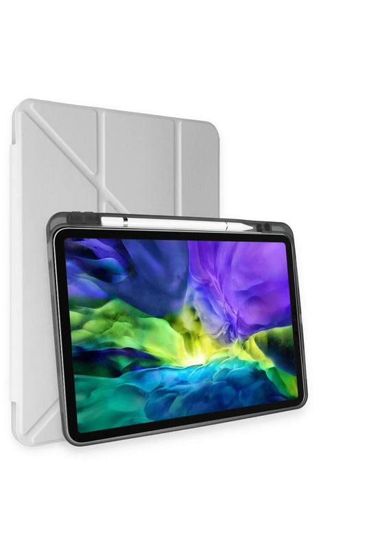 iPad Air 4 10.9 Kalemlikli Mars Tablet Kılıfı - Gri