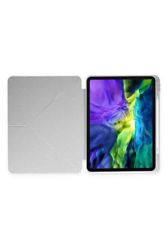 iPad Air 4 10.9 Kalemlikli Mars Tablet Kılıfı - Gri 4
