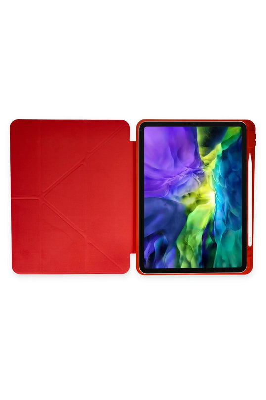iPad Air 4 10.9 Kalemlikli Mars Tablet Kılıfı - Kırmızı 4