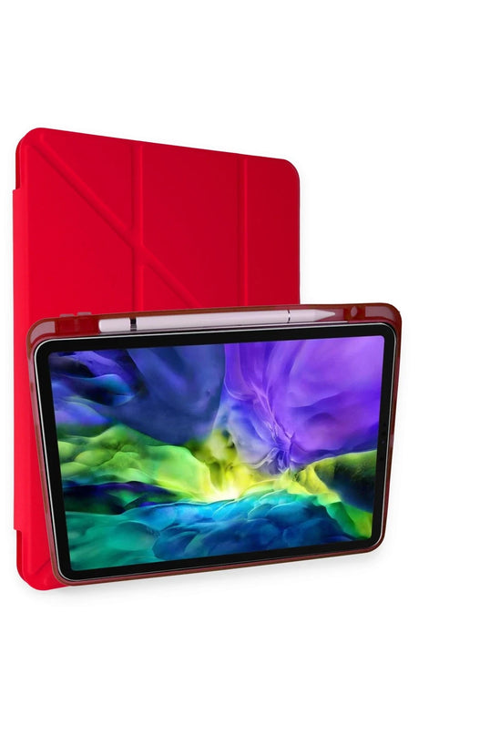 iPad Air 4 10.9 Kalemlikli Mars Tablet Kılıfı - Kırmızı