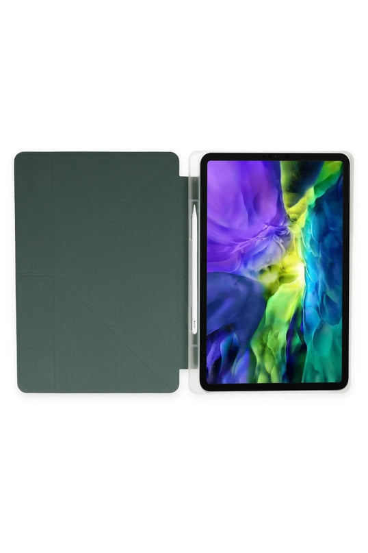 iPad Air 4 10.9 Kalemlikli Mars Tablet Kılıfı - Koyu Yeşil 4