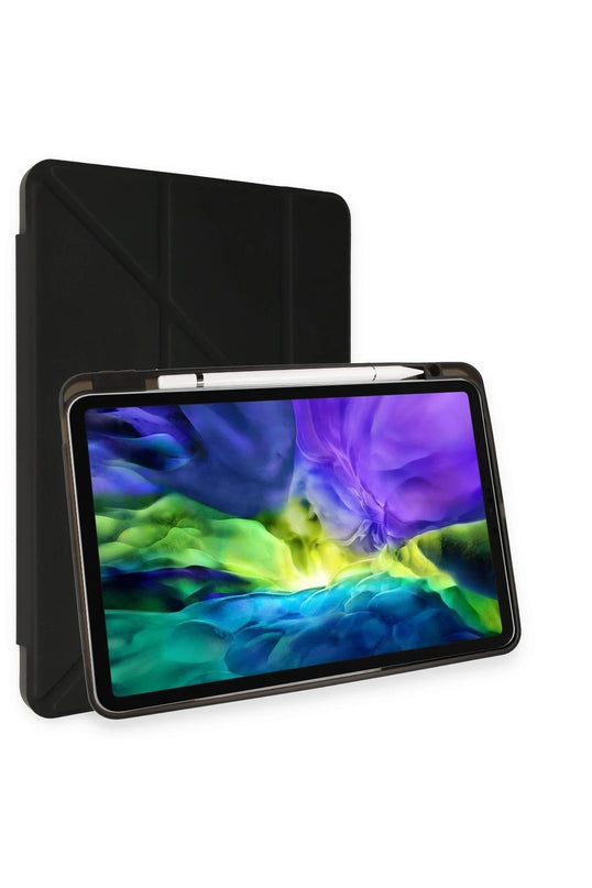iPad Air 4 10.9 Kalemlikli Mars Tablet Kılıfı - Siyah