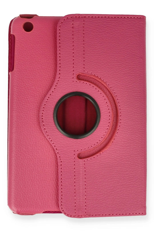 iPad Mini 1 360 Tablet Deri Kılıf - Pembe 2