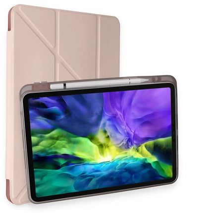 iPad Pro 11 (2021) Kalemlikli Hugo Tablet Kılıfı - Rose Gold