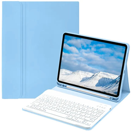iPad Pro 11 (2022) Kılıf KC01 Smart Klavyeli Tablet Kılıfı - Açık Mavi