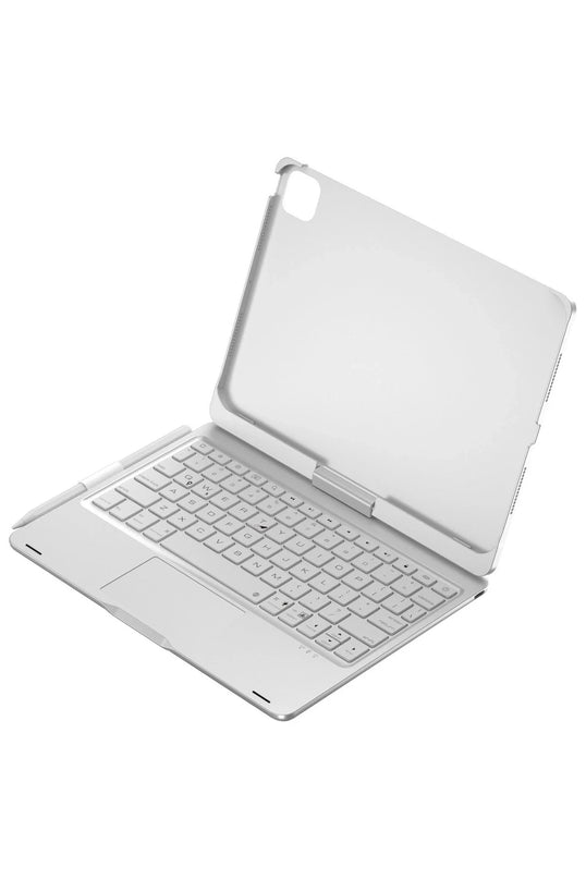 iPad Pro 11 (2024) F11 ATS Kılıf Magic Dönen Klavyeli Tablet Kılıf - Gümüş 2