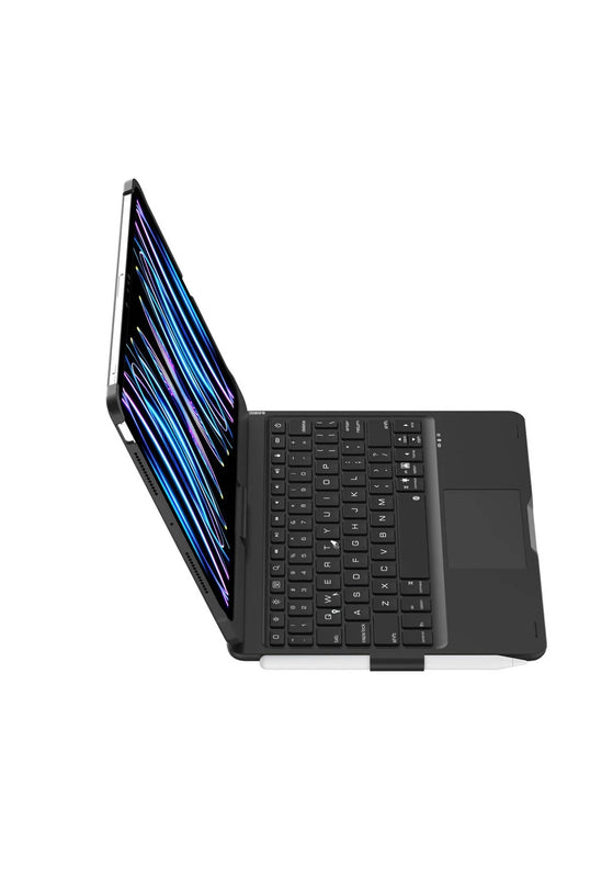 iPad Pro 11 (2024) F11 ATS Kılıf Magic Dönen Klavyeli Tablet Kılıf - Siyah 5
