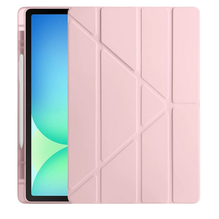 iPad Pro 11 (2024) Kalemlikli Hugo Tablet Kılıfı - Rose Gold