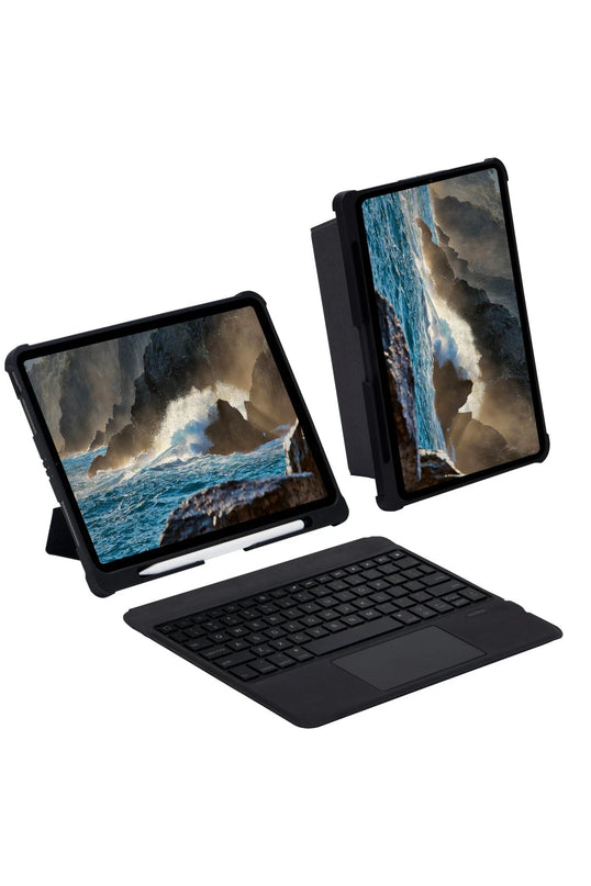 Apple T5209D iPad Pro 12.9 (2021) Kılıf İnter Ledli Klavyeli Tablet Kılıfı 3