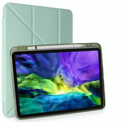 iPad Pro 12.9 (2021) Kalemlikli Mars Tablet Kılıfı - Açık Yeşil 3