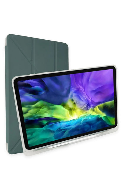 iPad Pro 12.9 (2021) Kalemlikli Mars Tablet Kılıfı - Koyu Yeşil