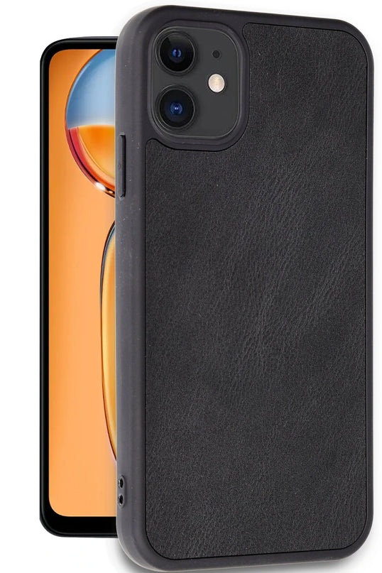 iPhone 11 Aras Deri Kapak Kılıf - Siyah 2