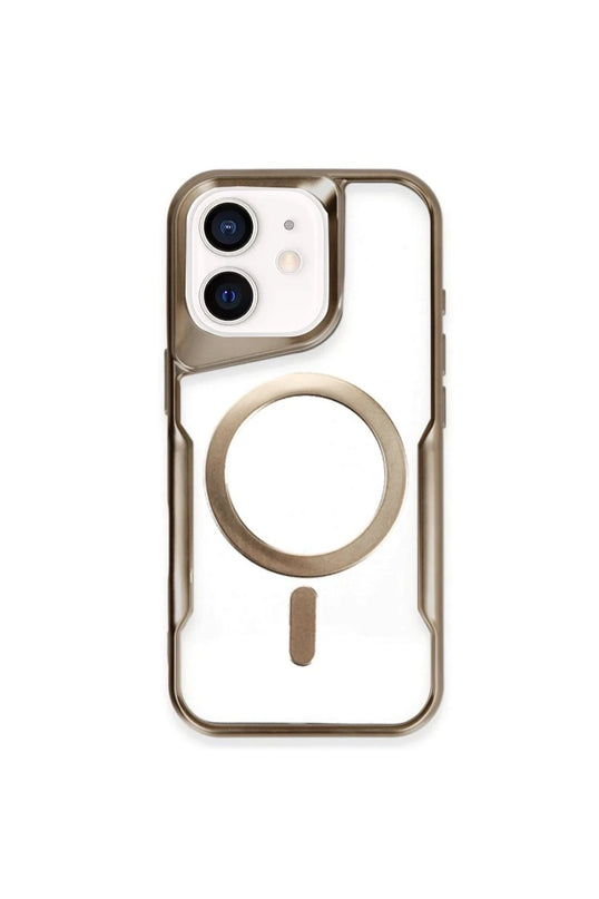 iPhone 11 Boyi Magsafe Silikon Kapak Kılıf - Çöl Titanyum