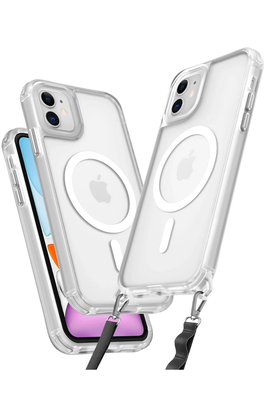 iPhone 11 Enka Magsafe Silikon Kılıf - Şeffaf