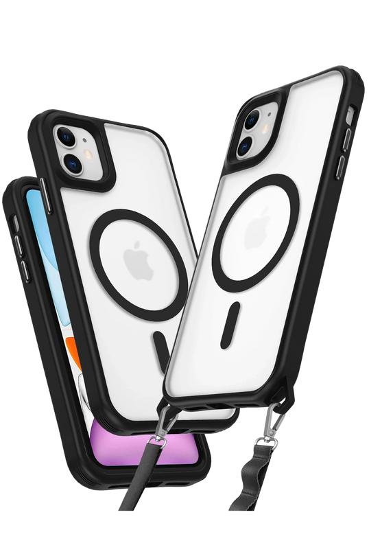 iPhone 11 Enka Magsafe Silikon Kılıf - Siyah