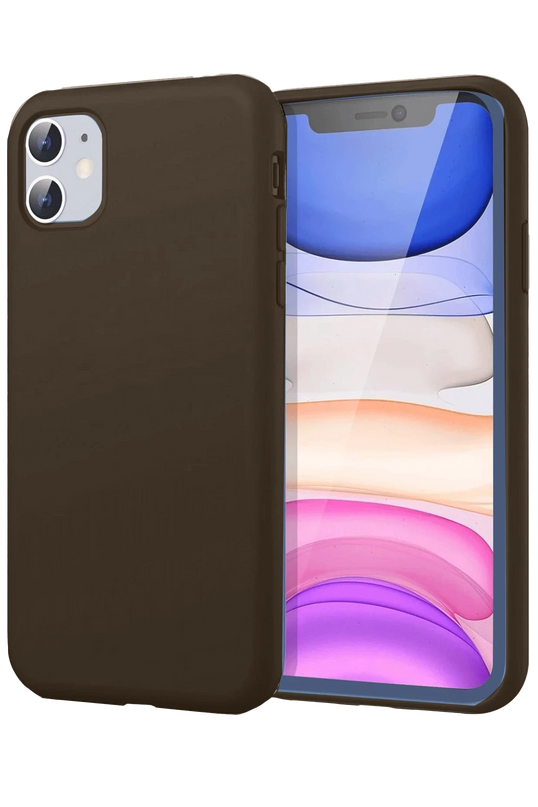iPhone 11 First Silikon Kılıf - Kahverengi