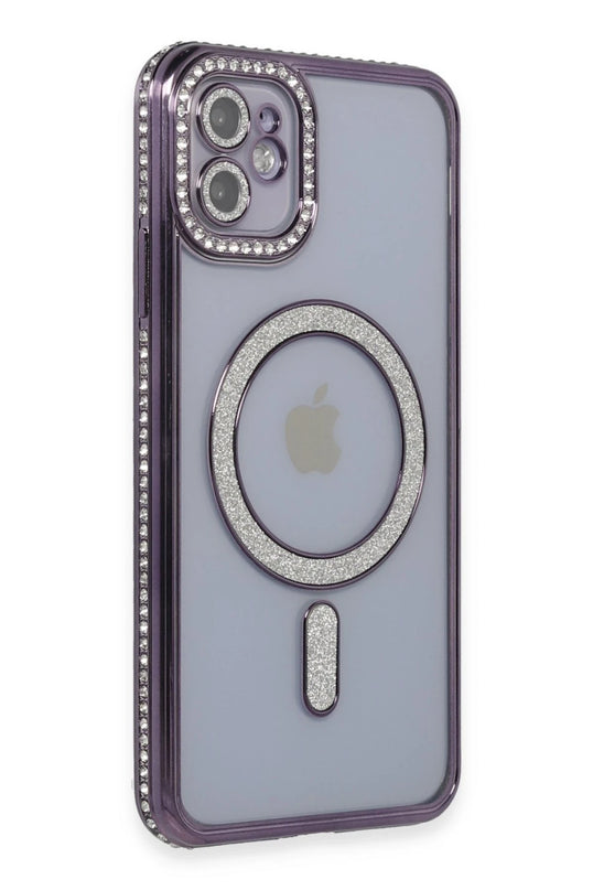 iPhone 11 Joke Simli Magneticsafe Kılıf - Derin Mor