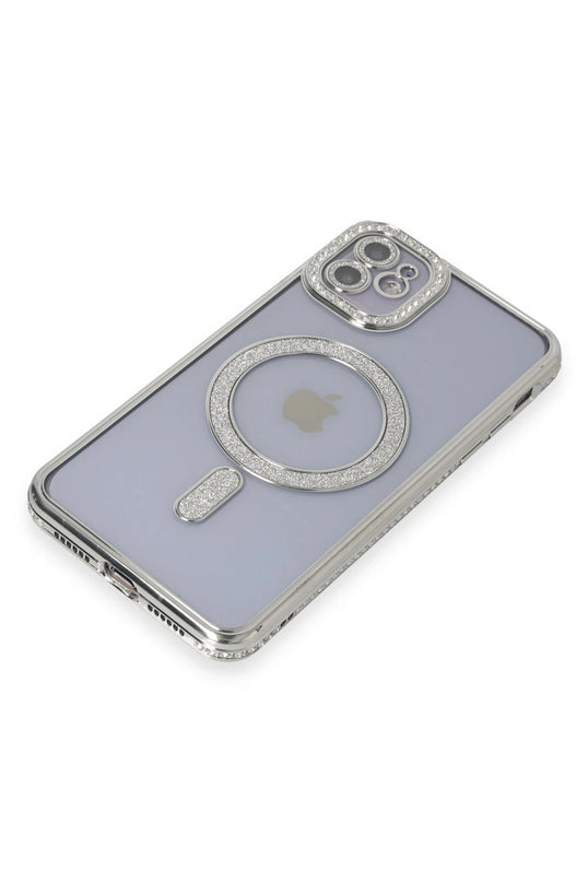 iPhone 11 Joke Simli Magneticsafe Kılıf - Gümüş 3