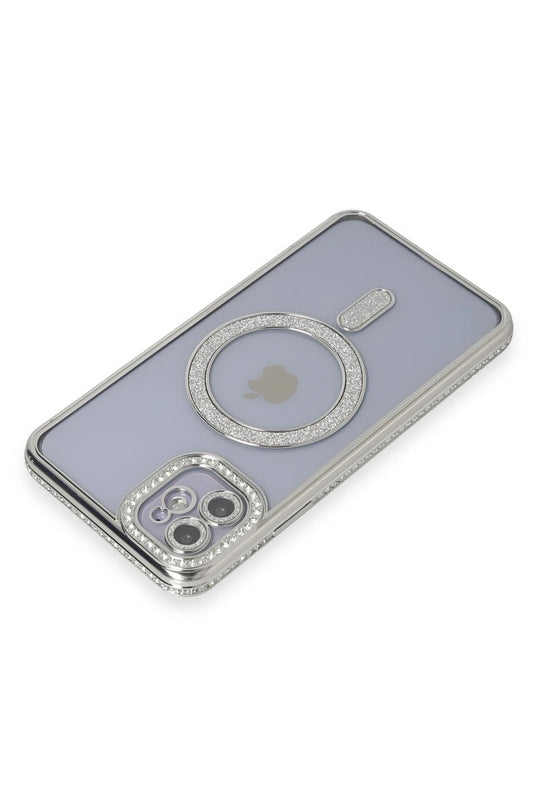 iPhone 11 Joke Simli Magneticsafe Kılıf - Gümüş 2