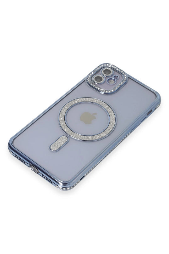 iPhone 11 Joke Simli Magneticsafe Kılıf - Mavi 3