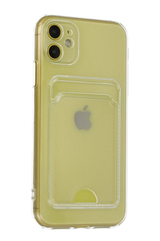 iPhone 11 Kart Şeffaf Silikon Kılıf 3