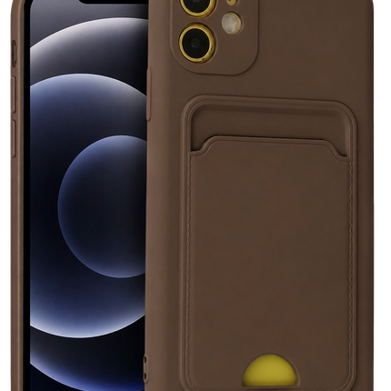 iPhone 11 Kelvin Kartvizitli Silikon Kılıf - Kahverengi