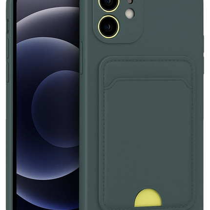 iPhone 11 Kelvin Kartvizitli Silikon Kılıf - Koyu Yeşil