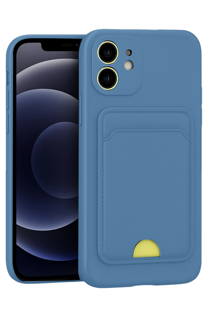 iPhone 11 Kelvin Kartvizitli Silikon Kılıf - Mavi