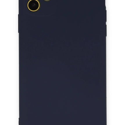 iPhone 11 Nano içi Kadife Silikon Kılıf - Lacivert