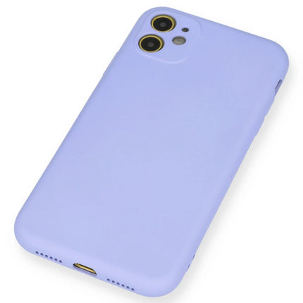 iPhone 11 Nano içi Kadife Silikon Kılıf - Lila 2