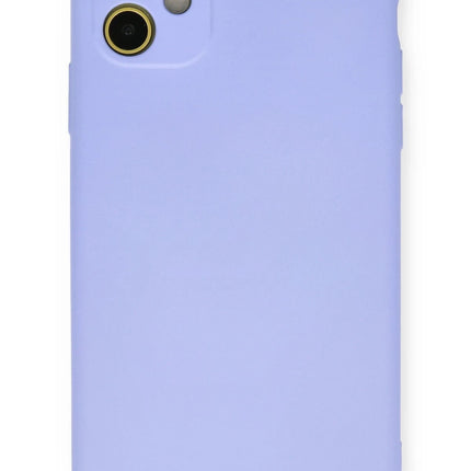 iPhone 11 Nano içi Kadife Silikon Kılıf - Lila