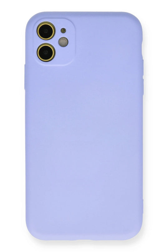iPhone 11 Nano içi Kadife Silikon Kılıf - Lila