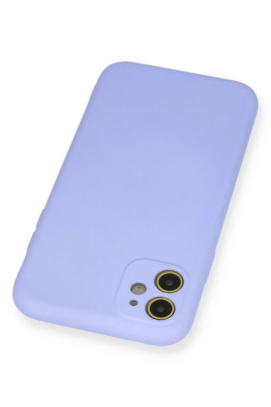 iPhone 11 Nano içi Kadife Silikon Kılıf - Lila 3
