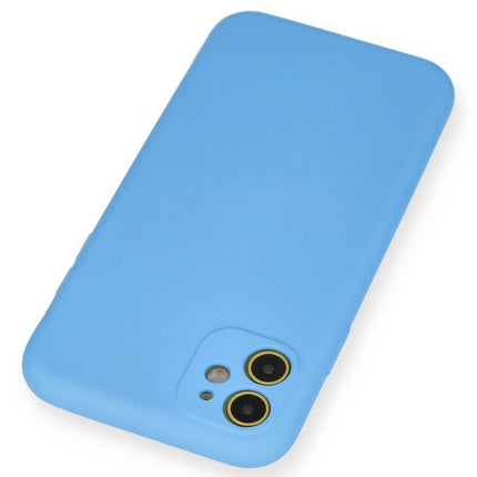 iPhone 11 Nano içi Kadife Silikon Kılıf - Mavi 3