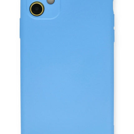 iPhone 11 Nano içi Kadife Silikon Kılıf - Mavi