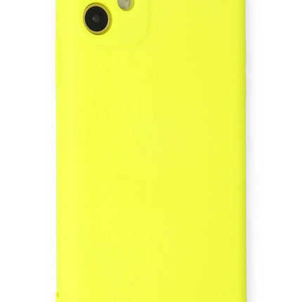 iPhone 11 Nano içi Kadife Silikon Kılıf - Sarı 3
