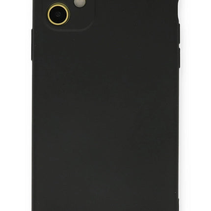 iPhone 11 Nano içi Kadife Silikon Kılıf - Siyah