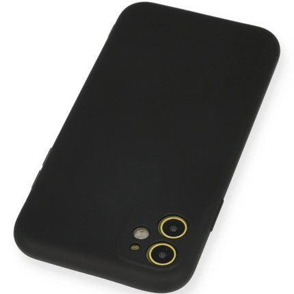 iPhone 11 Nano içi Kadife Silikon Kılıf - Siyah 3