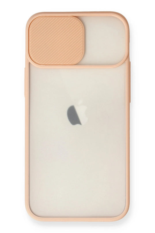 iPhone 11 Palm Buzlu Kamera Sürgülü Silikon Kılıf - Pembe 2