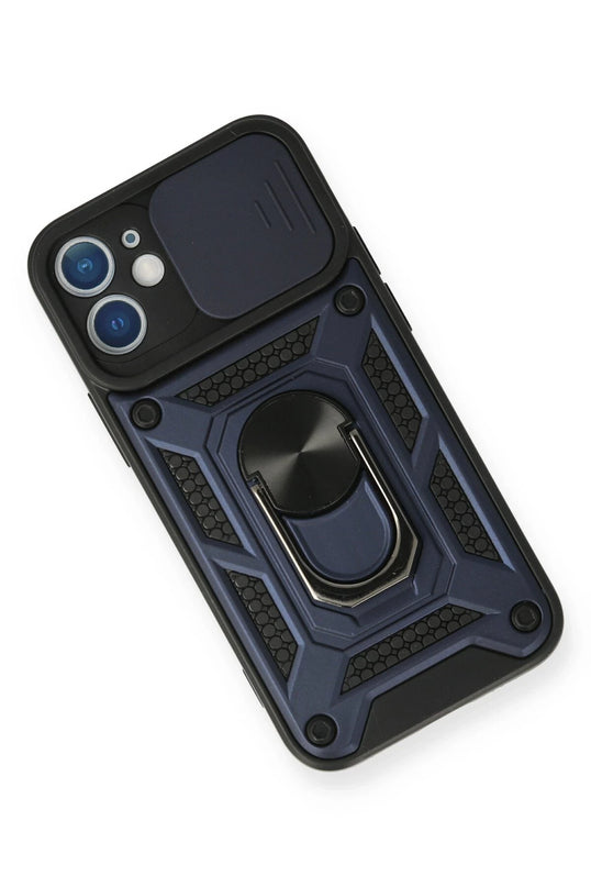 iPhone 11 Pars Lens Yüzüklü Silikon Kılıf - Lacivert 3