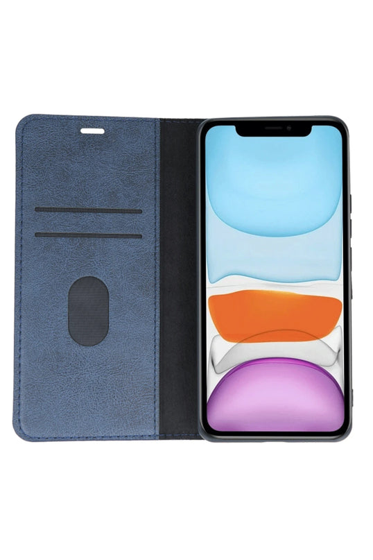 iPhone 11 Trend S Plus Kapaklı Kılıf - Lacivert 3